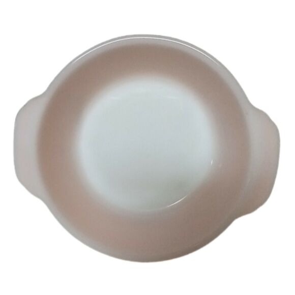 Anchor Hocking Fire King Casserole Baking Dish Milk Glass Vintage Peach Luster - Picture 2 of 11